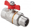 Кран шаровой американка прямой бабочка 1/2" ВР-НР MVI Premium полнопроходной BV.520.04