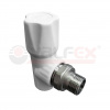 VALFEX Кран шаровой для радиатора угловой ф20х1/2" полипропиленовый белый ППР