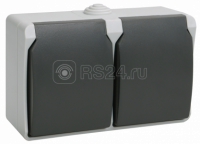 Розетка открытой установки 2-места с з/к IP 54 (IEK) ФОРС
