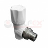 VALFEX Кран шаровой для радиатора угловой ф20х1/2" полипропиленовый белый ППР