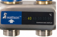 Коллекторная группа с расходомерами 1" х 9 вых. WATTSON ЕК 3/4" НЕРЖ. W.MFH.01.00.09