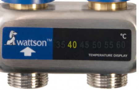 Коллекторная группа с расходомерами 1" х 9 вых. WATTSON ЕК 3/4" НЕРЖ. W.MFH.01.00.09