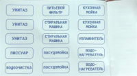 Комплект наклеек "Водоснабжение и отопление" VALFEX